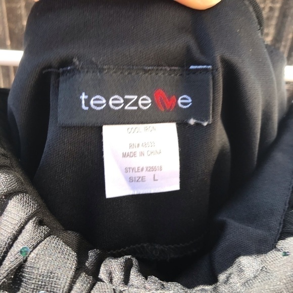 Strapless Sequin Dress Asymmetrical Hem - Picture 2 of 6